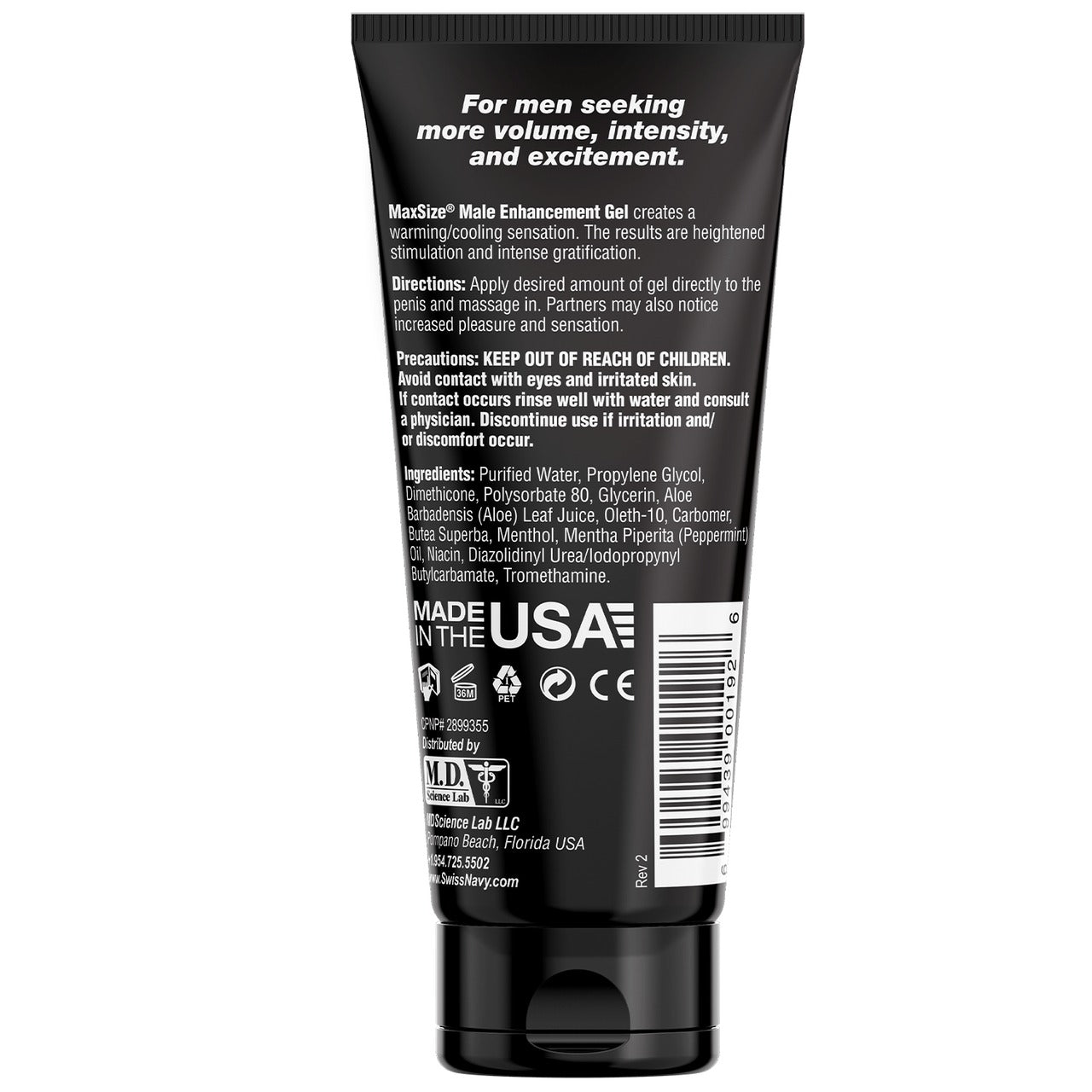 Swiss Navy Max Size Erectiecrème 150 ml