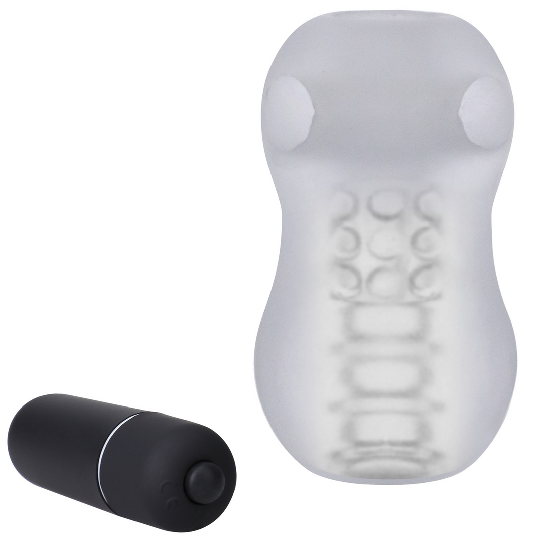 Helping Head Pro Vibrating Masturbator Sleeve Frost
