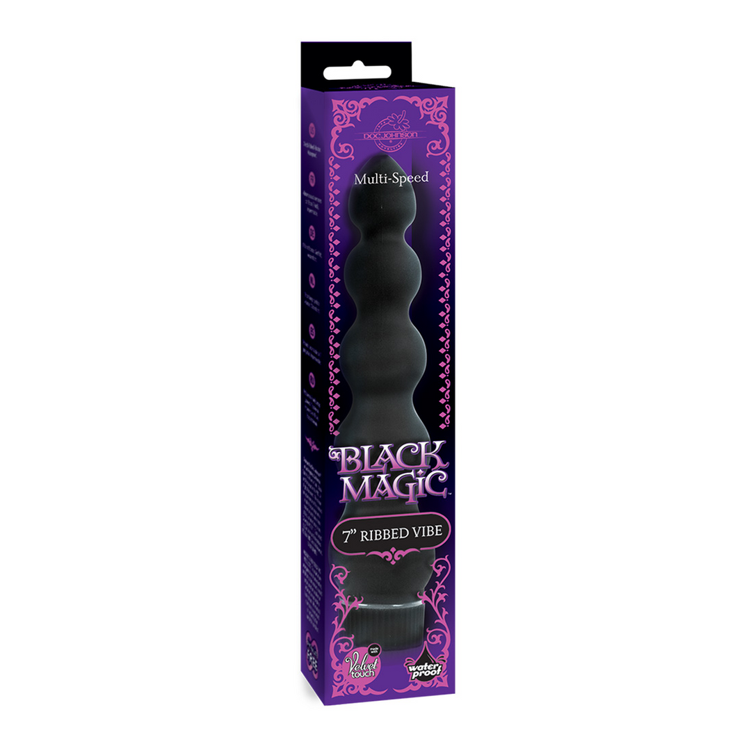 Ribbed Vibrator 7 / 18 Cm Black