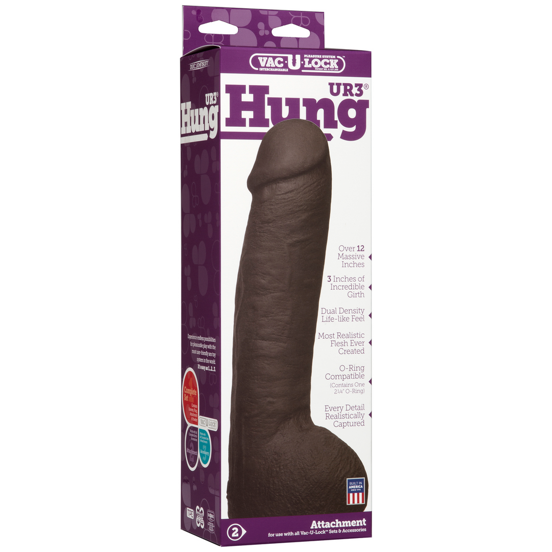 Realistic Hung Realistic Ultraskyn Dildo Black