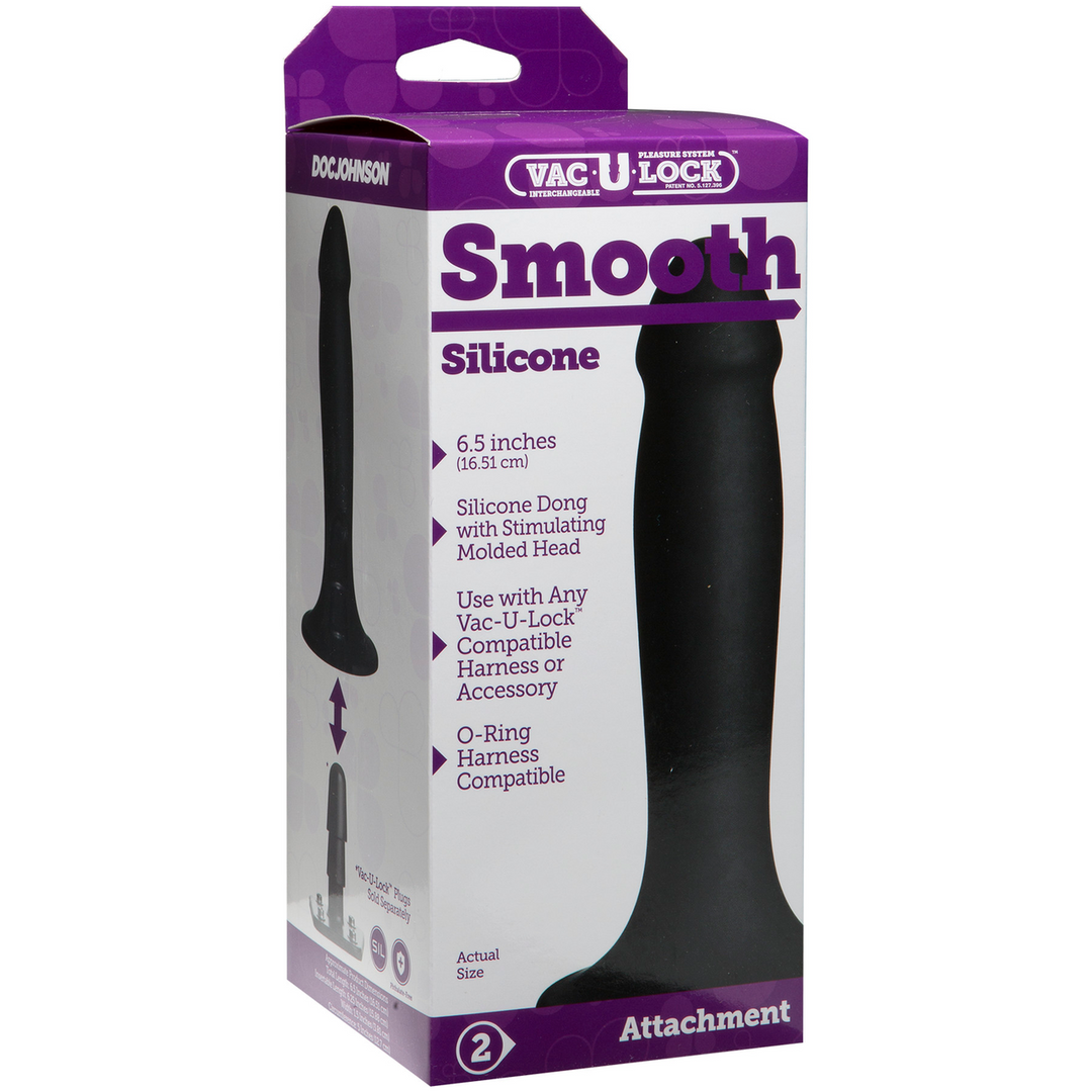 Smooth Silicone Dildo Black