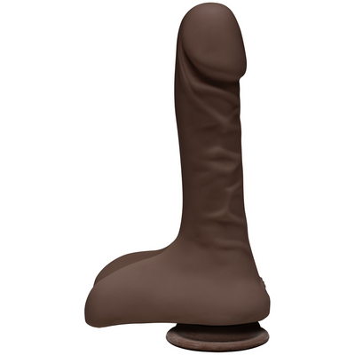 Super D Realistic Ultraskyn Dildo With Balls 9 / 22 Cm Black