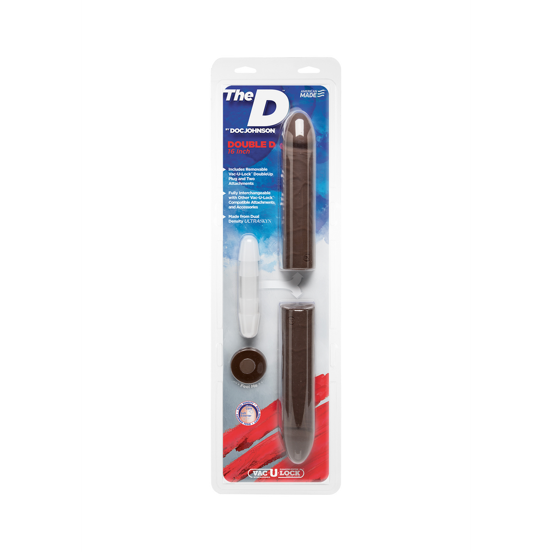 Double D Realistic Double Ultraskyn Dildo 16 / 40 Cm Brown