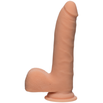D Slim Realistic Ultraskyn Dildo With Balls 7 / 18 Cm White