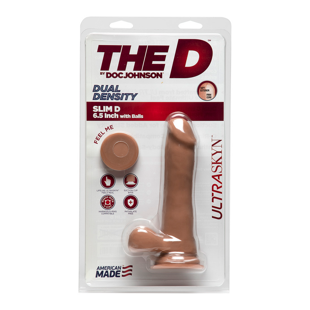 Slim D Realistic Ultraskyn Dildo With Balls 6 / 15 Cm Brown