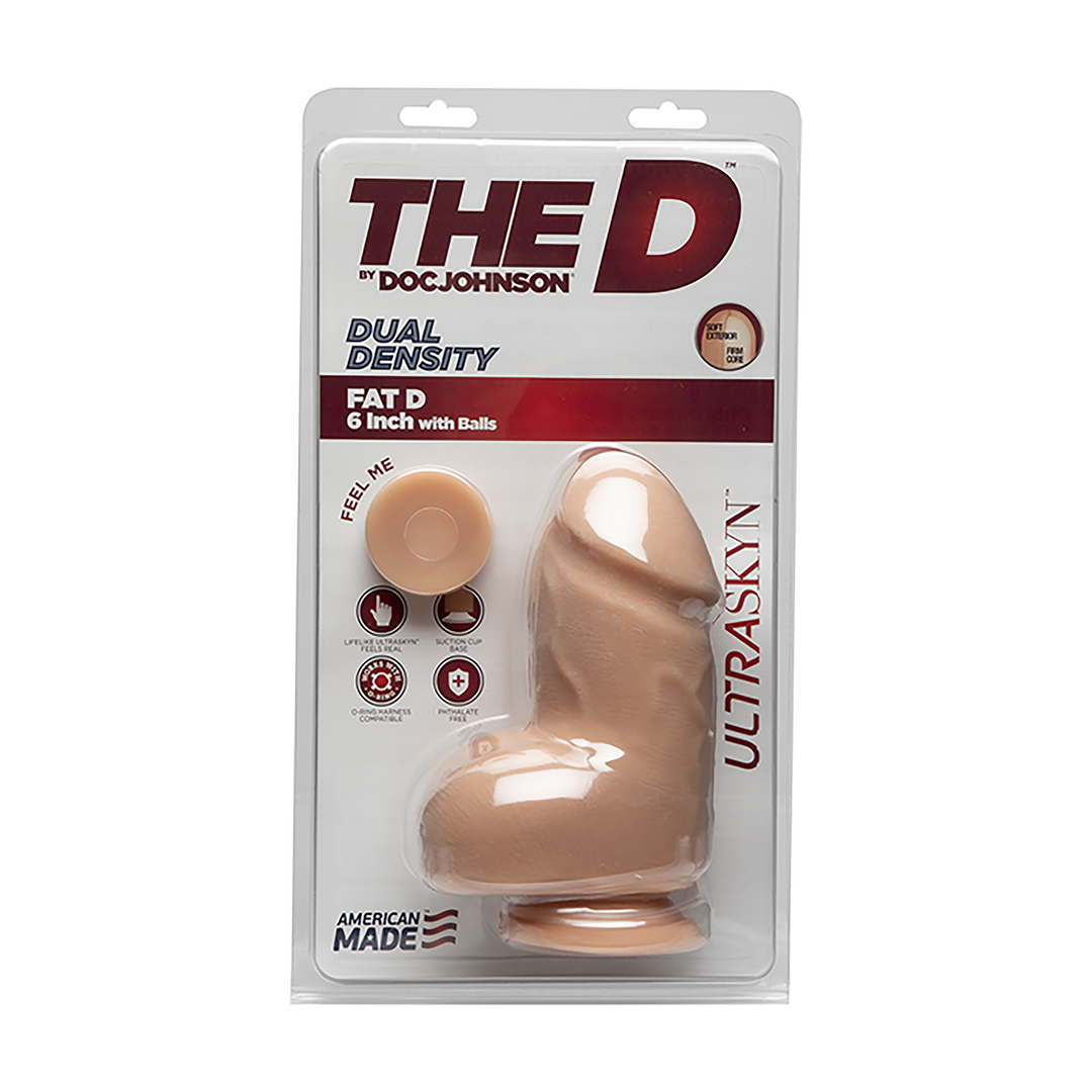 Fat D Realistic Ultraskyn Dildo With Balls 6 / 15 Cm Blank