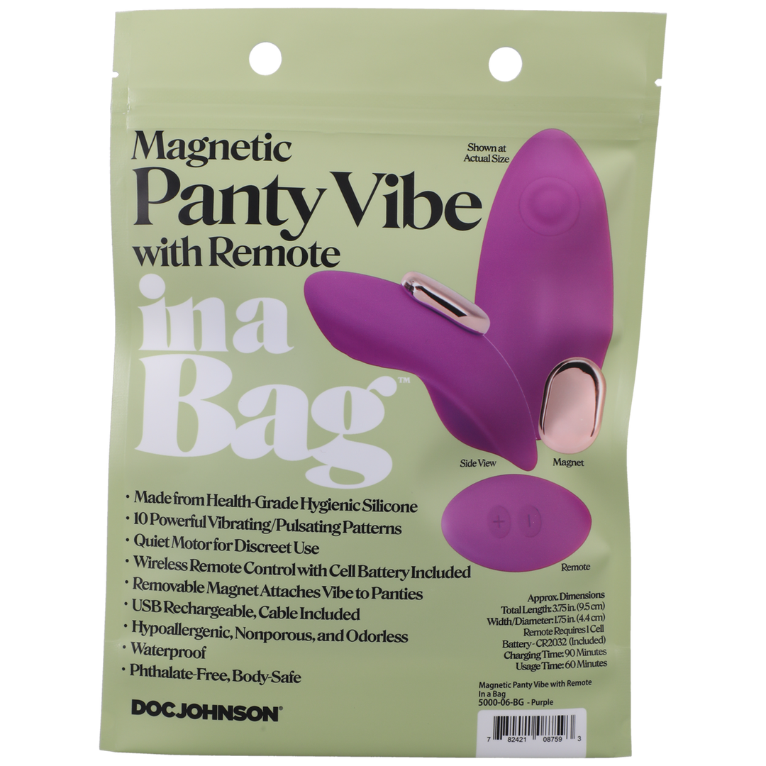 Magnetic Panty Vibe With Remote Purple