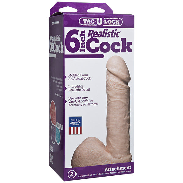 Doc Johnson Vac-U-Lock Realistische Dildo 15 cm - Erovibes.nl