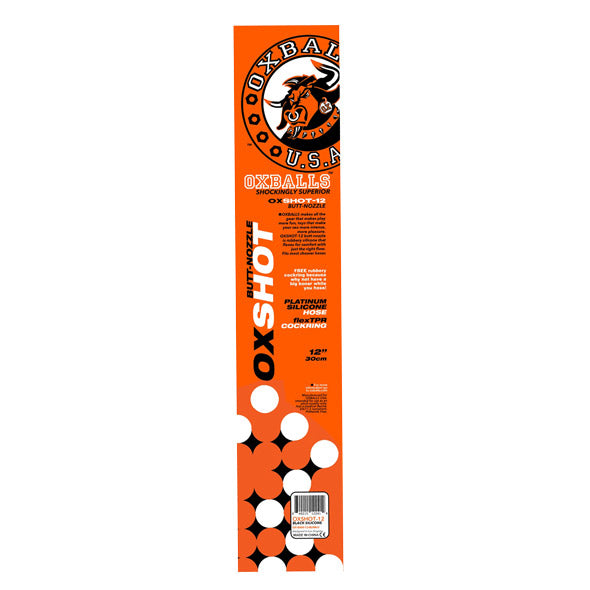 Oxballs - Oxshot Butt-Nozzle Shower Hose 12 inch & Flex Cockring