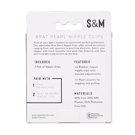 Sportsheets - Sex & Mischief Brat Pearl Nipple Clips