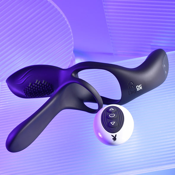 Playboy Pleasure - The 3 Way - Cockring Black