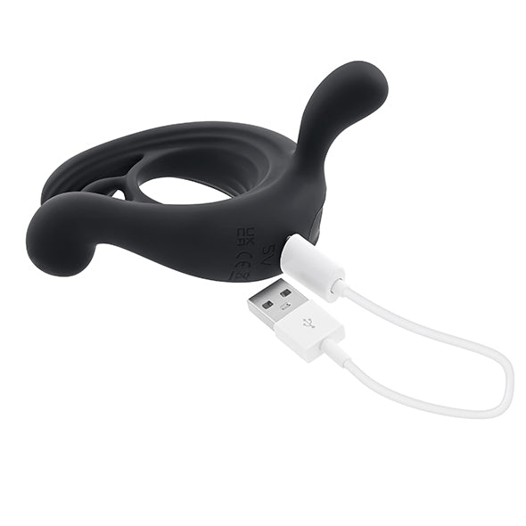Playboy Pleasure - Triple Play Cockring Black