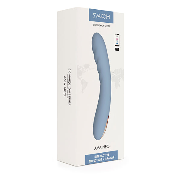 Svakom - Ava Neo Interactive Thrusting Vibrator Blue