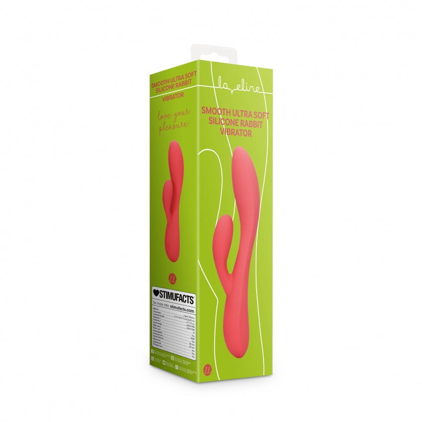 Loveline Smooth Ultra Soft Rabbit Vibrator 20 Cm