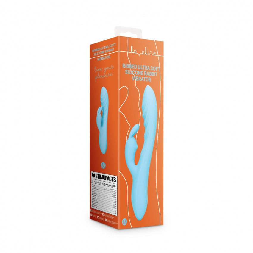 Loveline Geribbelde Rabbit Vibrator 21 Cm