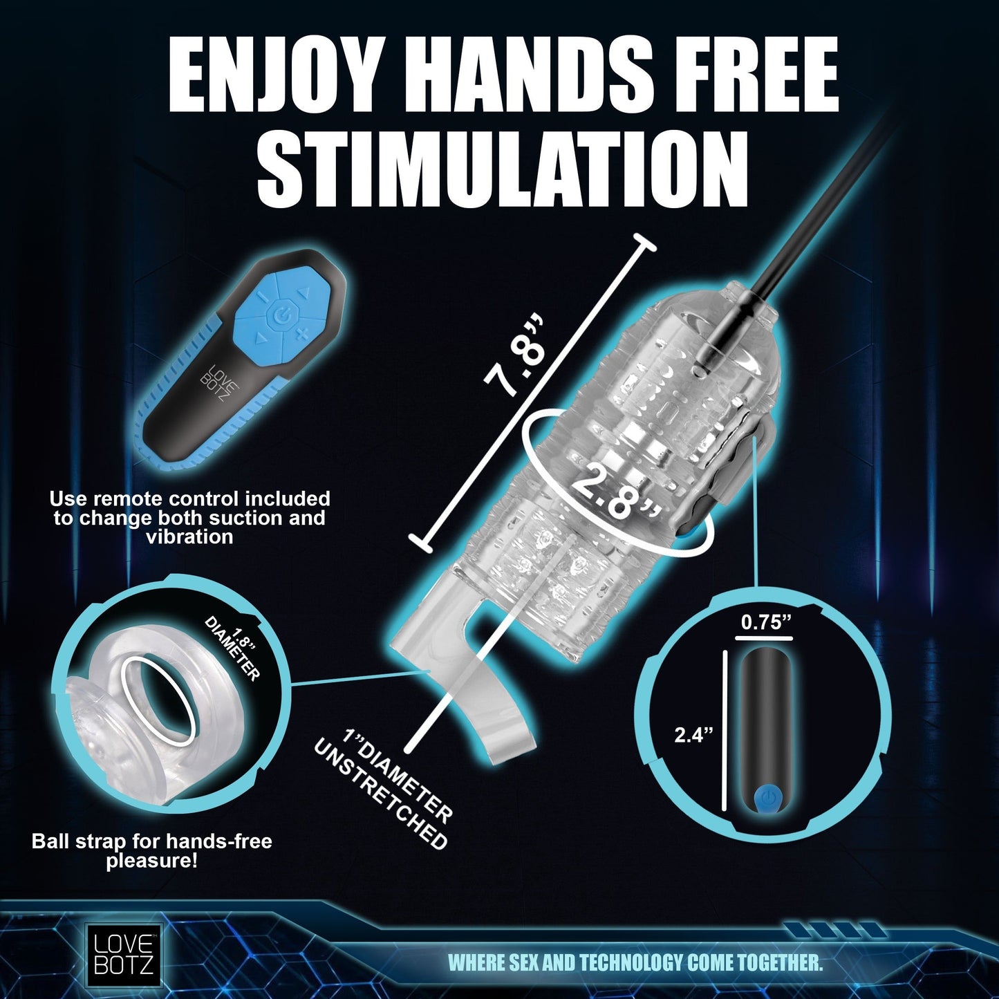 XR Brands The Milker Pro Editie Love Botz Zuigende Masturbator - Erovibes.nl