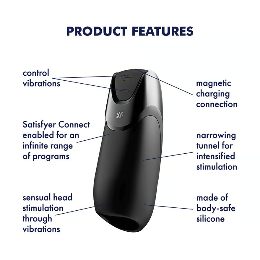 Satisfyer Men Vibration+ Masturbator Met App