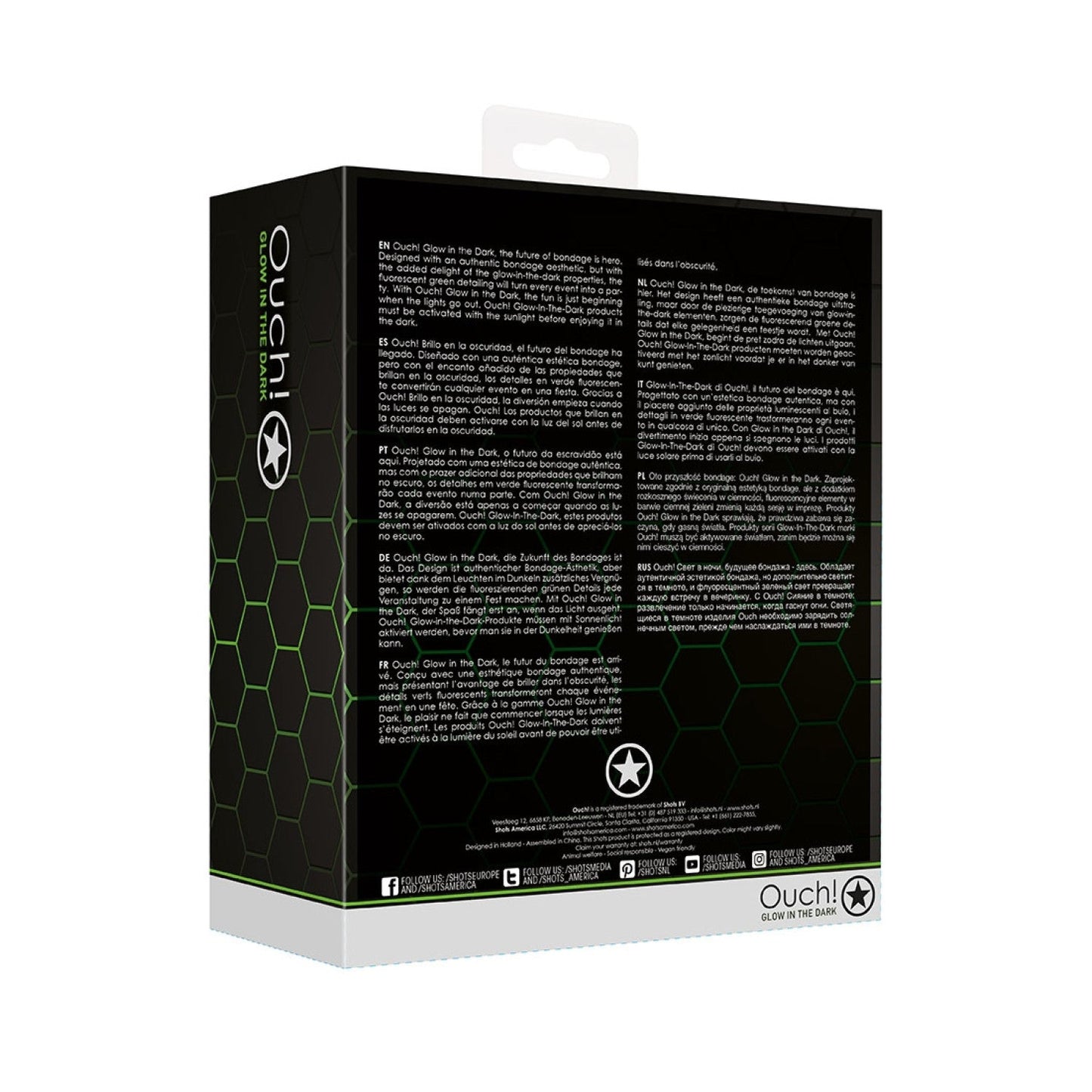 Ouch! Glow in the Dark Bevestigingsset voor Bedboeien