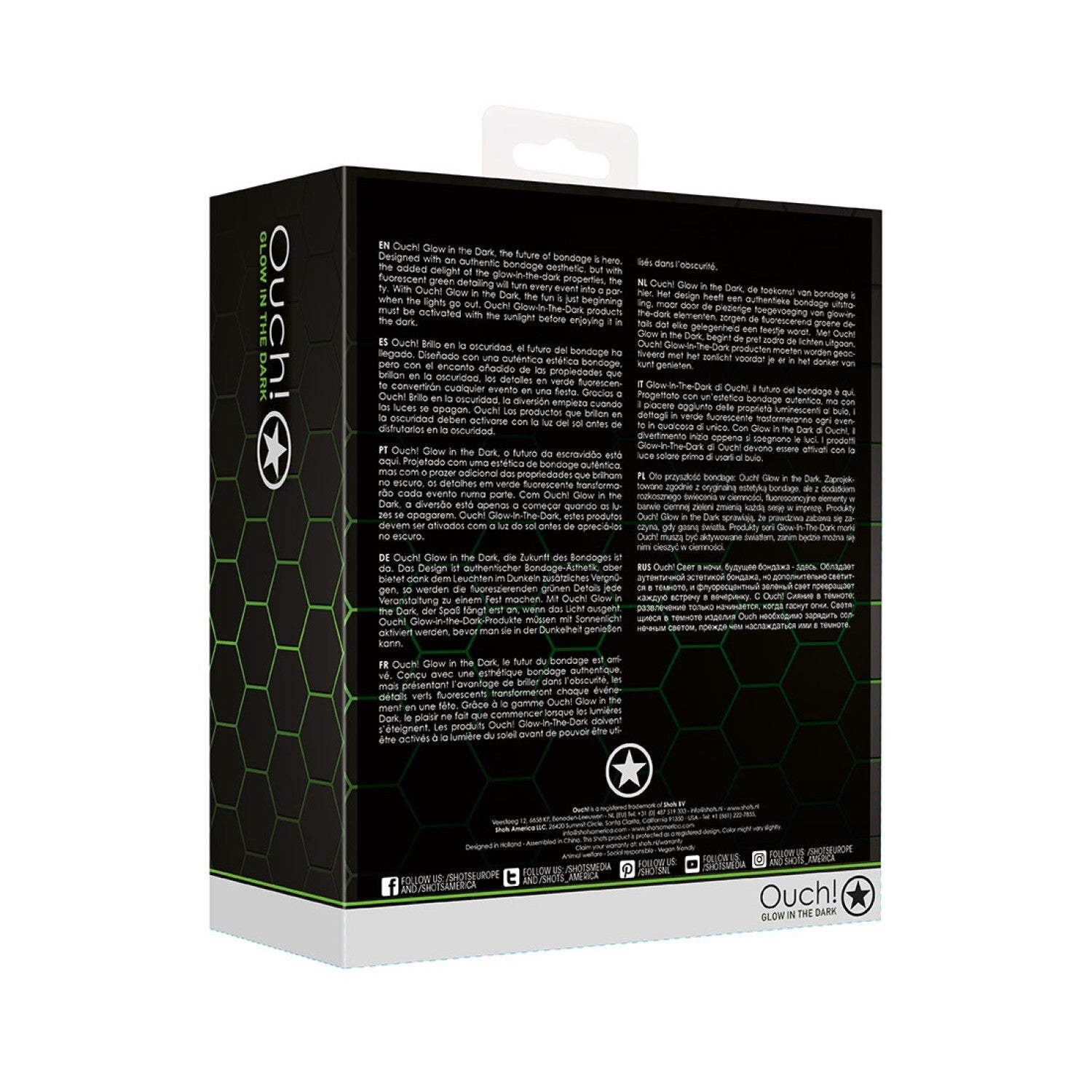 Ouch! Glow in the Dark Bevestigingsset voor Bedboeien