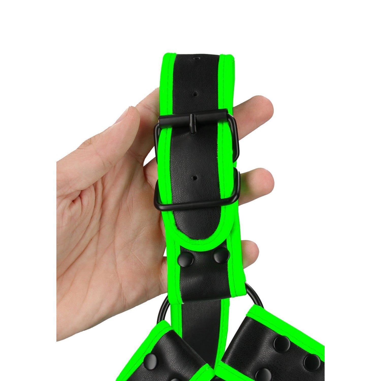 Ouch! Glow in the Dark Bulldog Harnas met Gesp