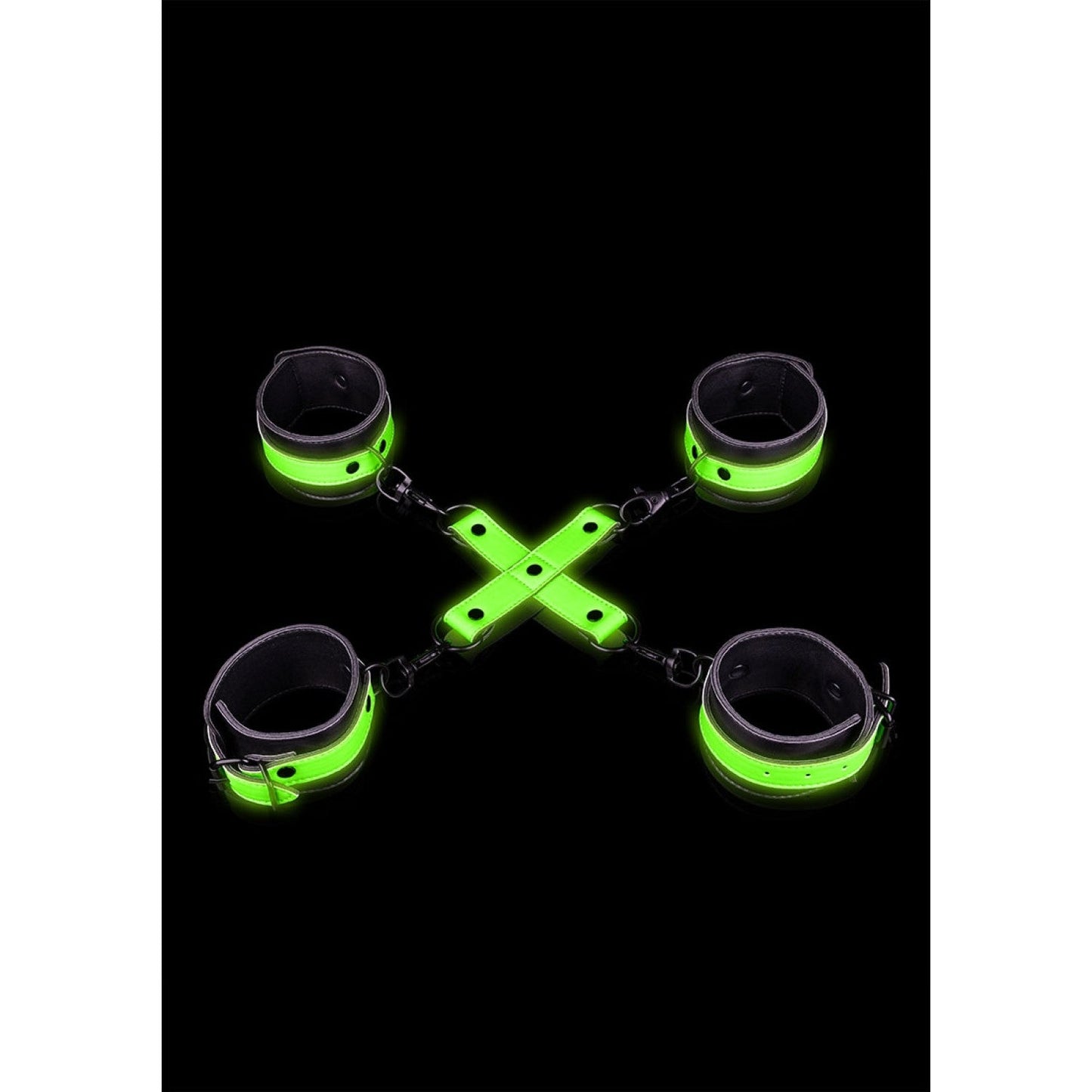 Ouch! Glow in the Dark Hand- en Enkelboeien met Hogtie