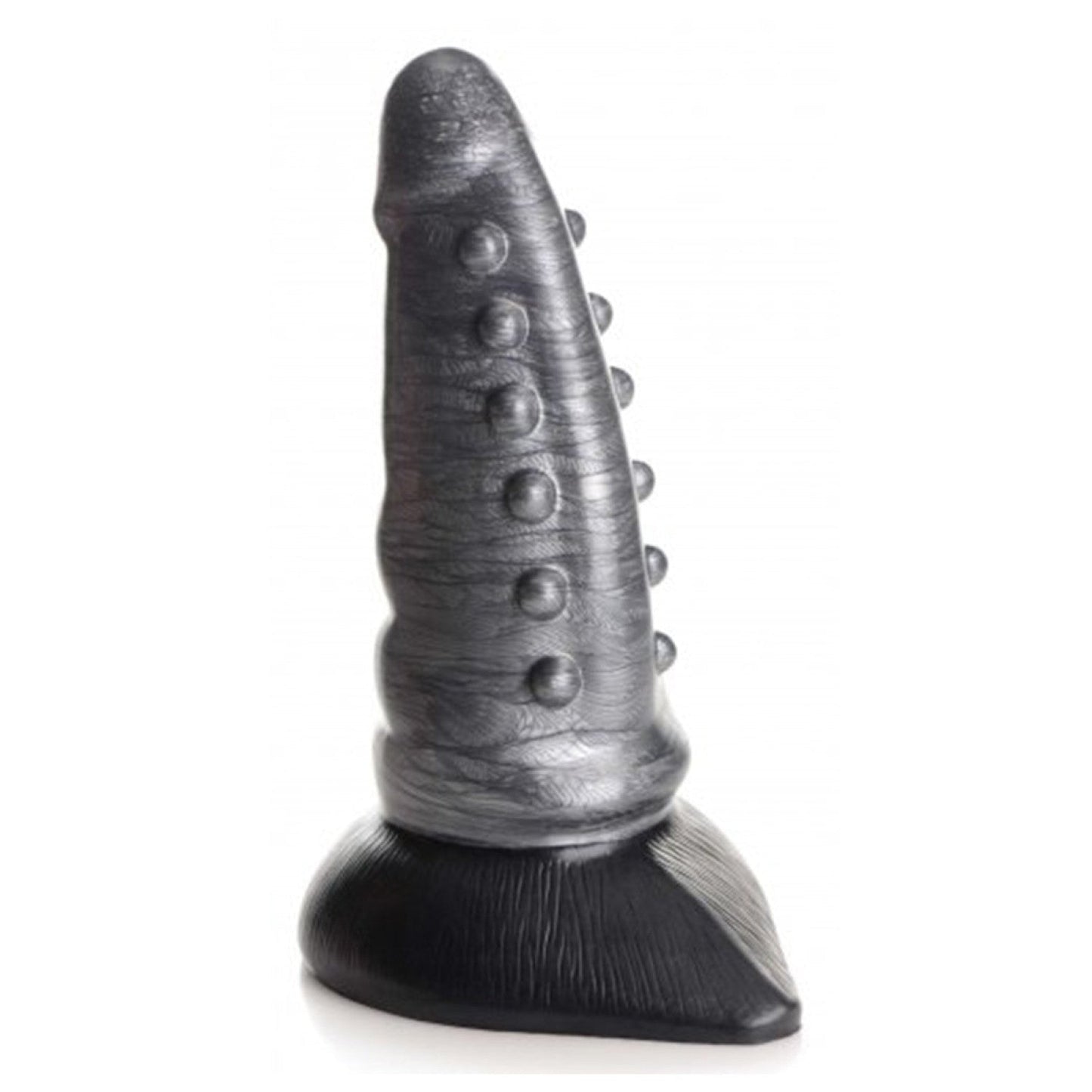 XR Brands Beastly - Toelopende Hobbelige Siliconen Dildo