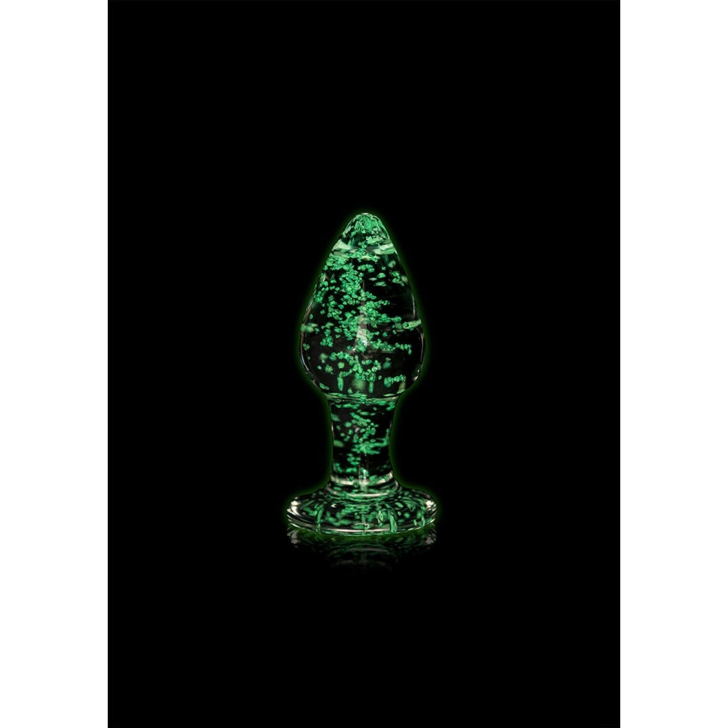 Ouch! Glow in the Dark Glazen Butt Plug - Medium