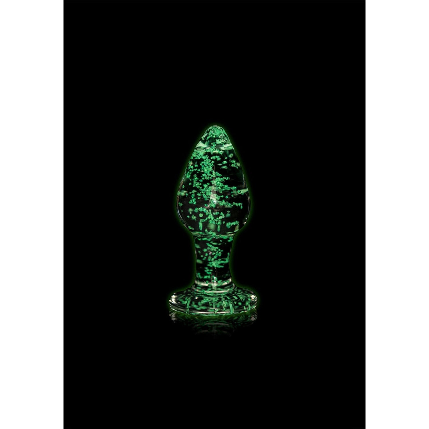 Ouch! Glow in the Dark Glazen Butt Plug - Medium