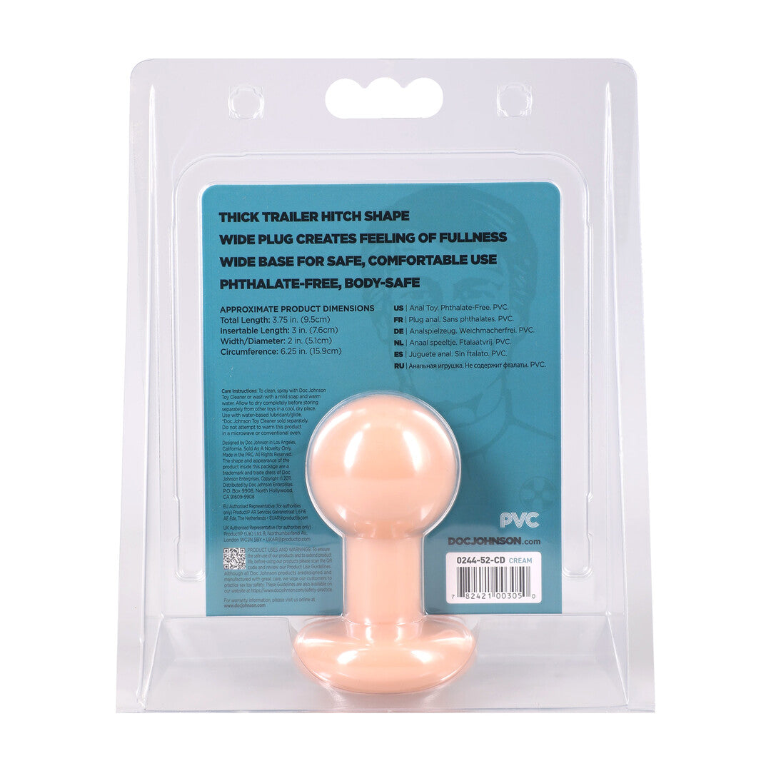 The Classic Round Butt Plug Small Cream
