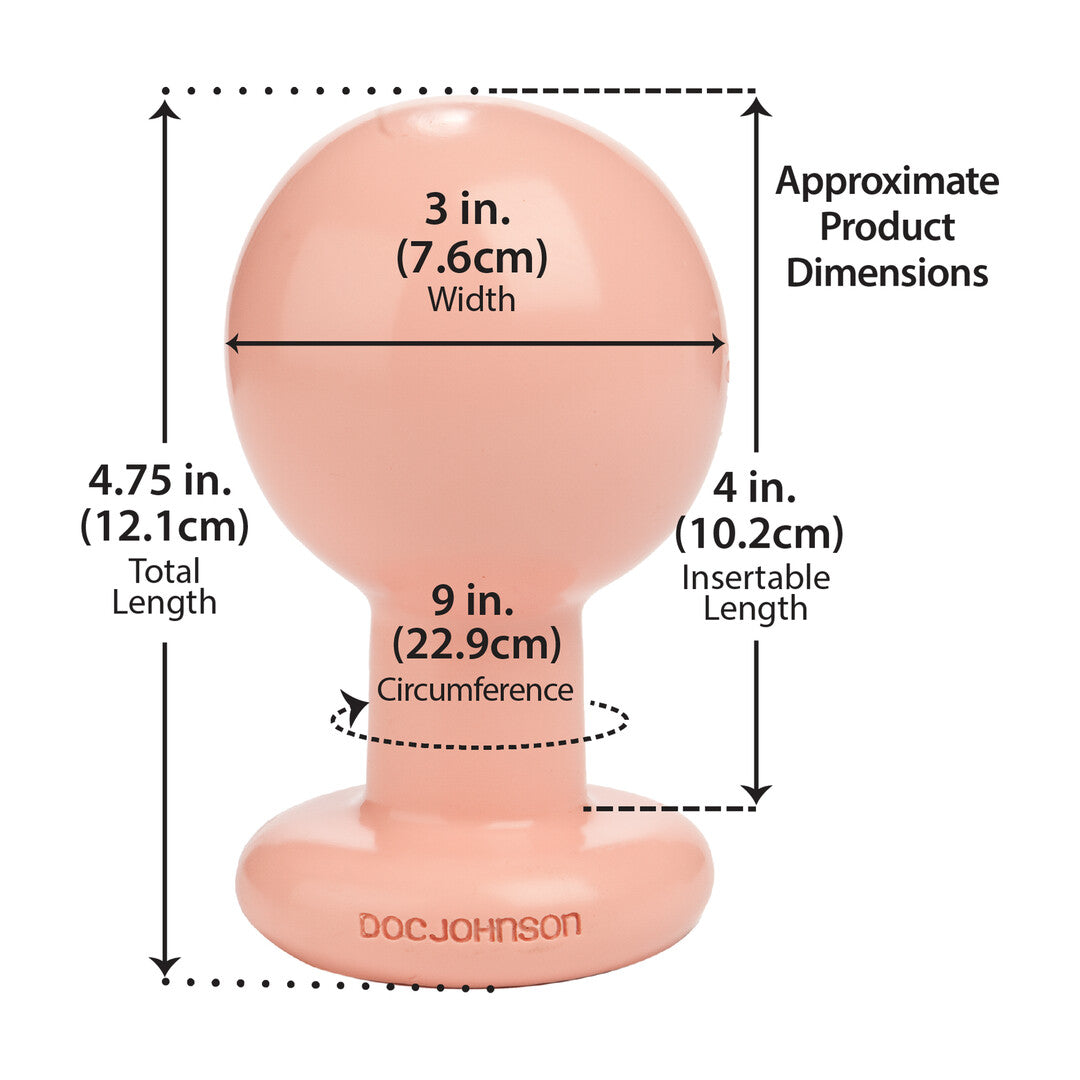The Classic Round Butt Plug Large Cream