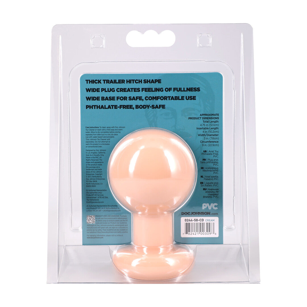 The Classic Round Butt Plug Large Cream
