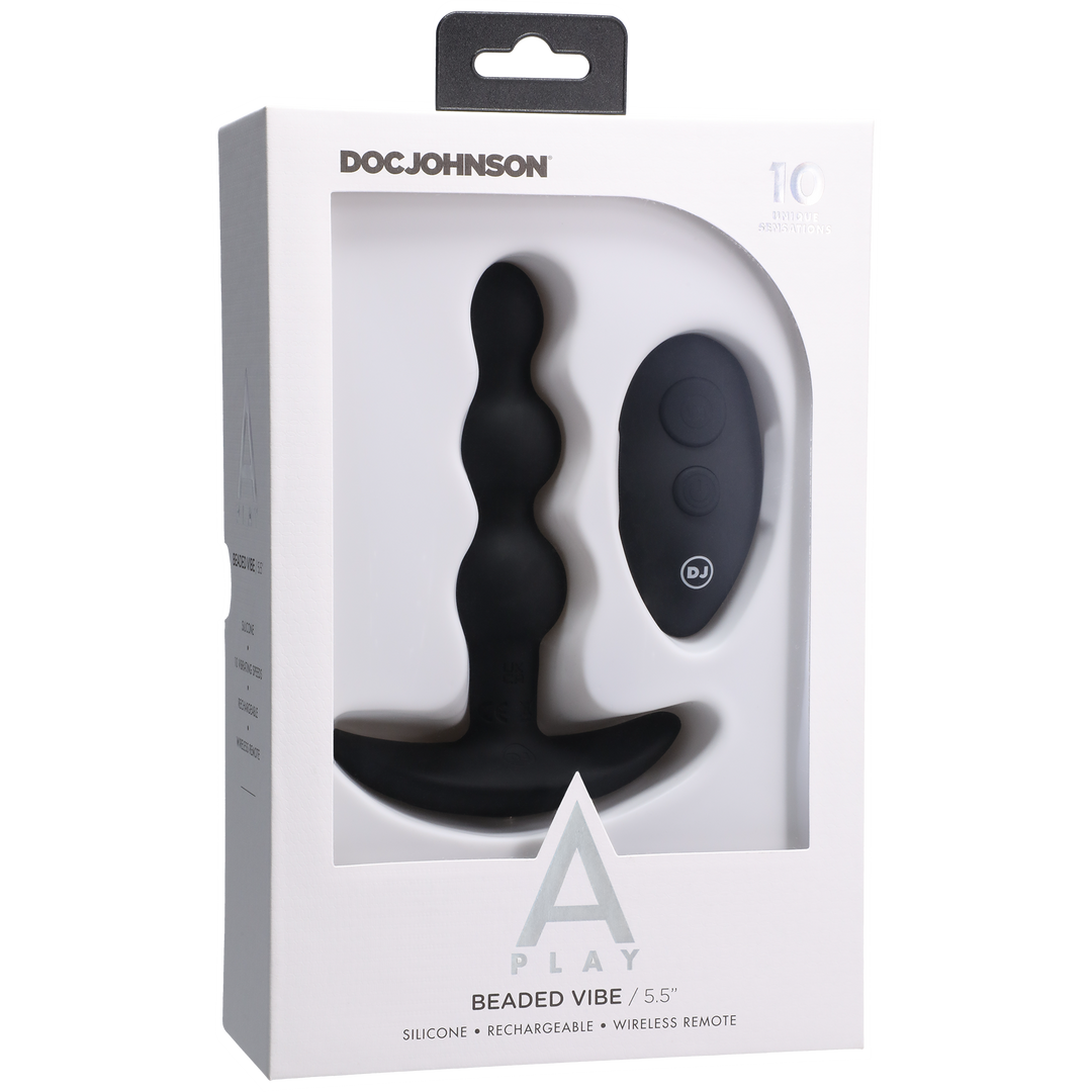 Beaded Vibe Silicone Anal Plug With Remote Control 2