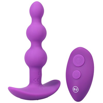 Beaded Vibe Silicone Anal Plug With Remote Control 1