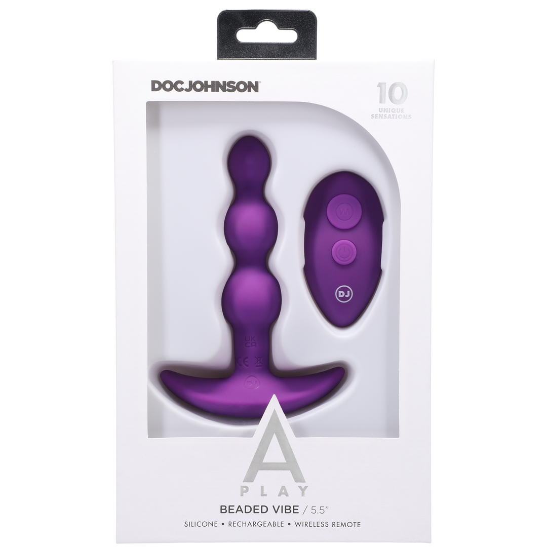 Beaded Vibe Silicone Anal Plug With Remote Control 1