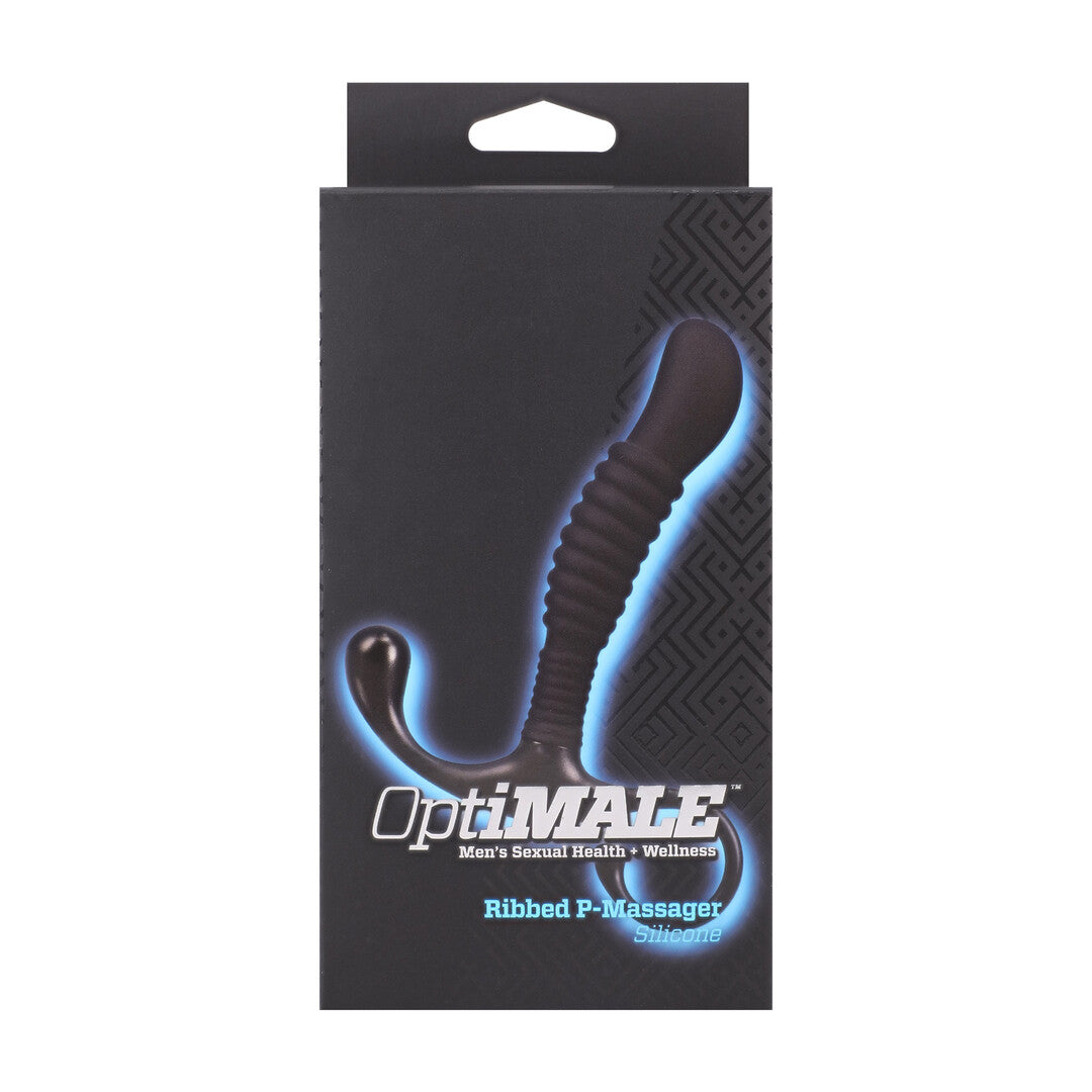 Ribbed Silicone Prostate Massager Black