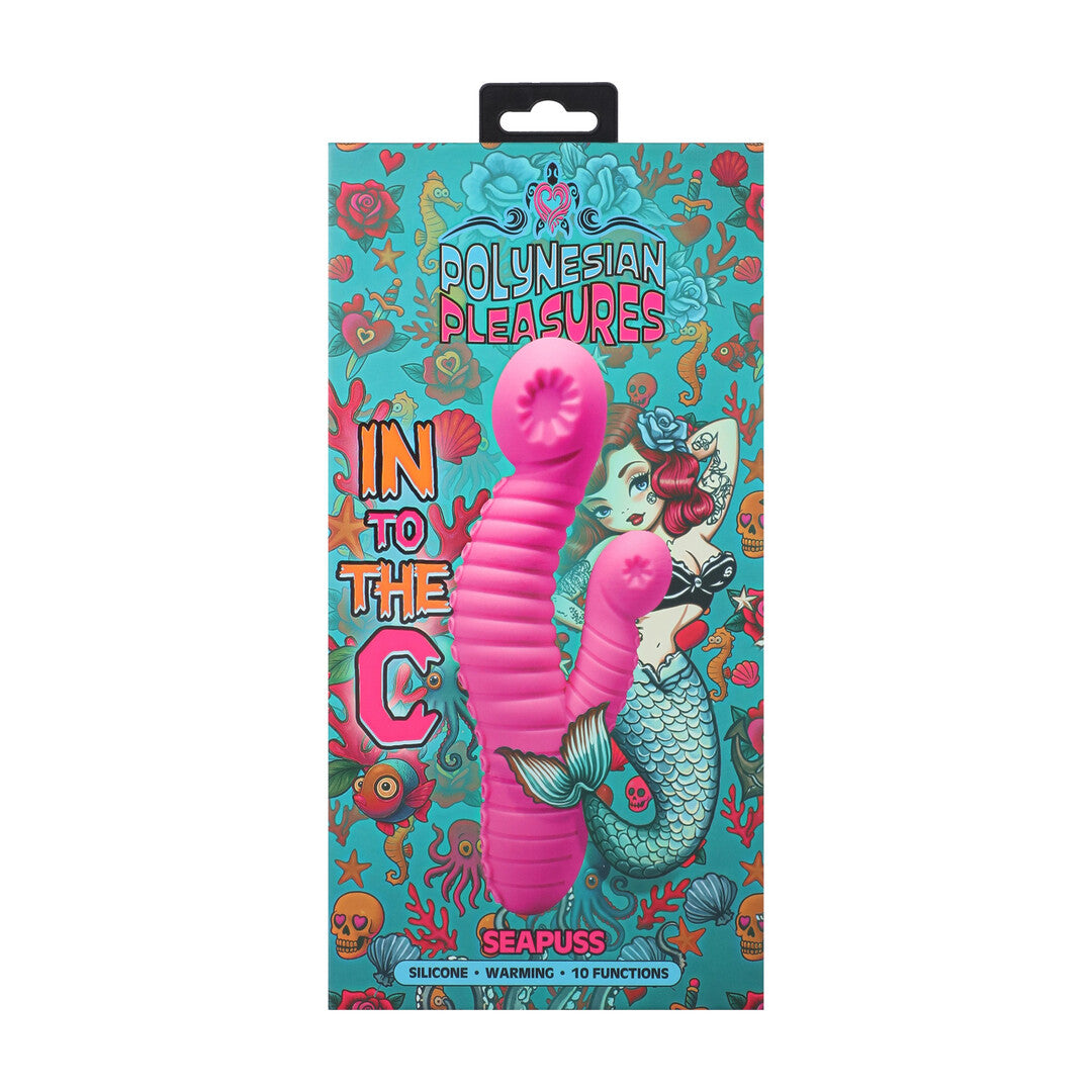 Into The C Seapuss Warming Rippled Rabbit Vibrator Purple
