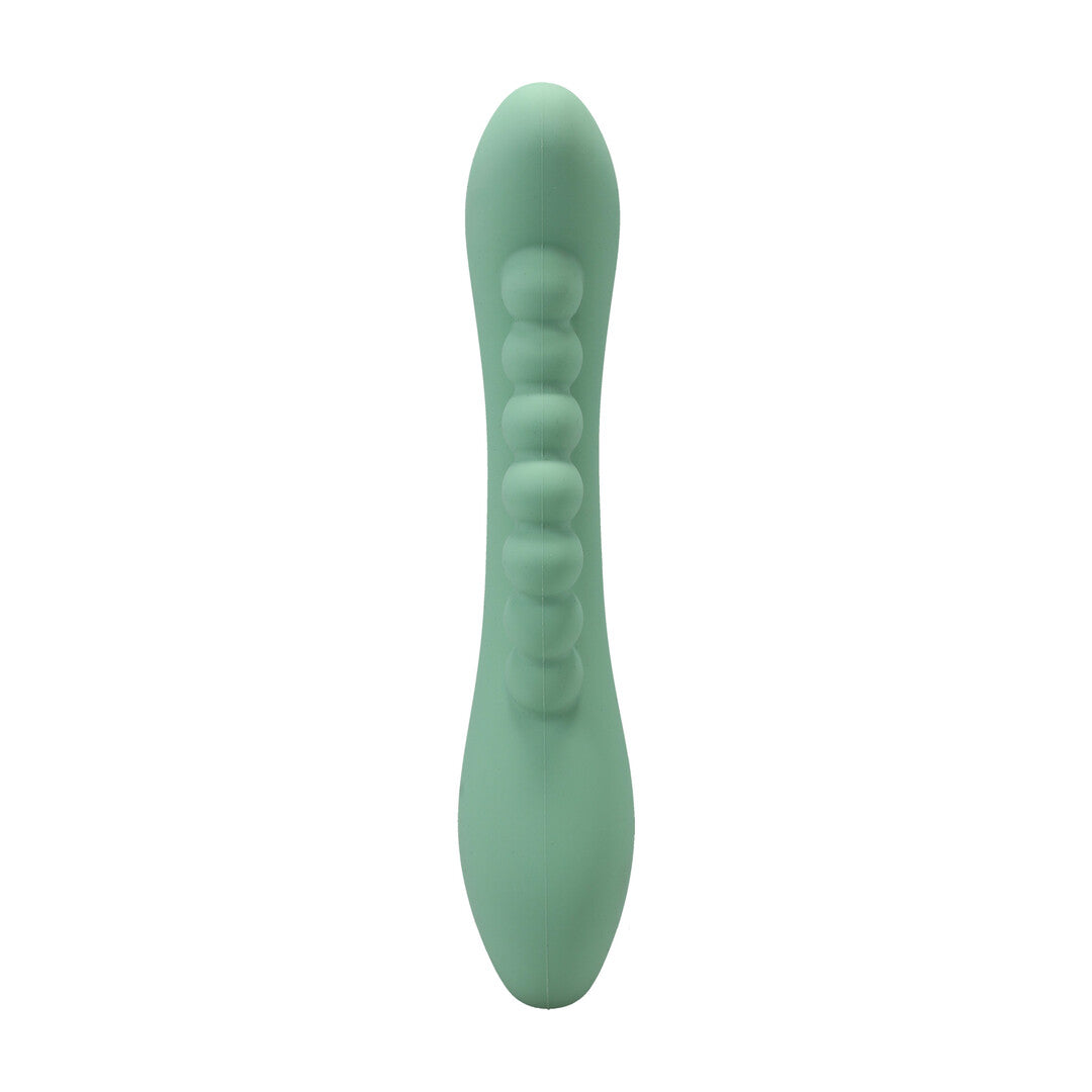 Into The C Kakui Me Warming Beaded Rabbit Vibrator Kelp Green