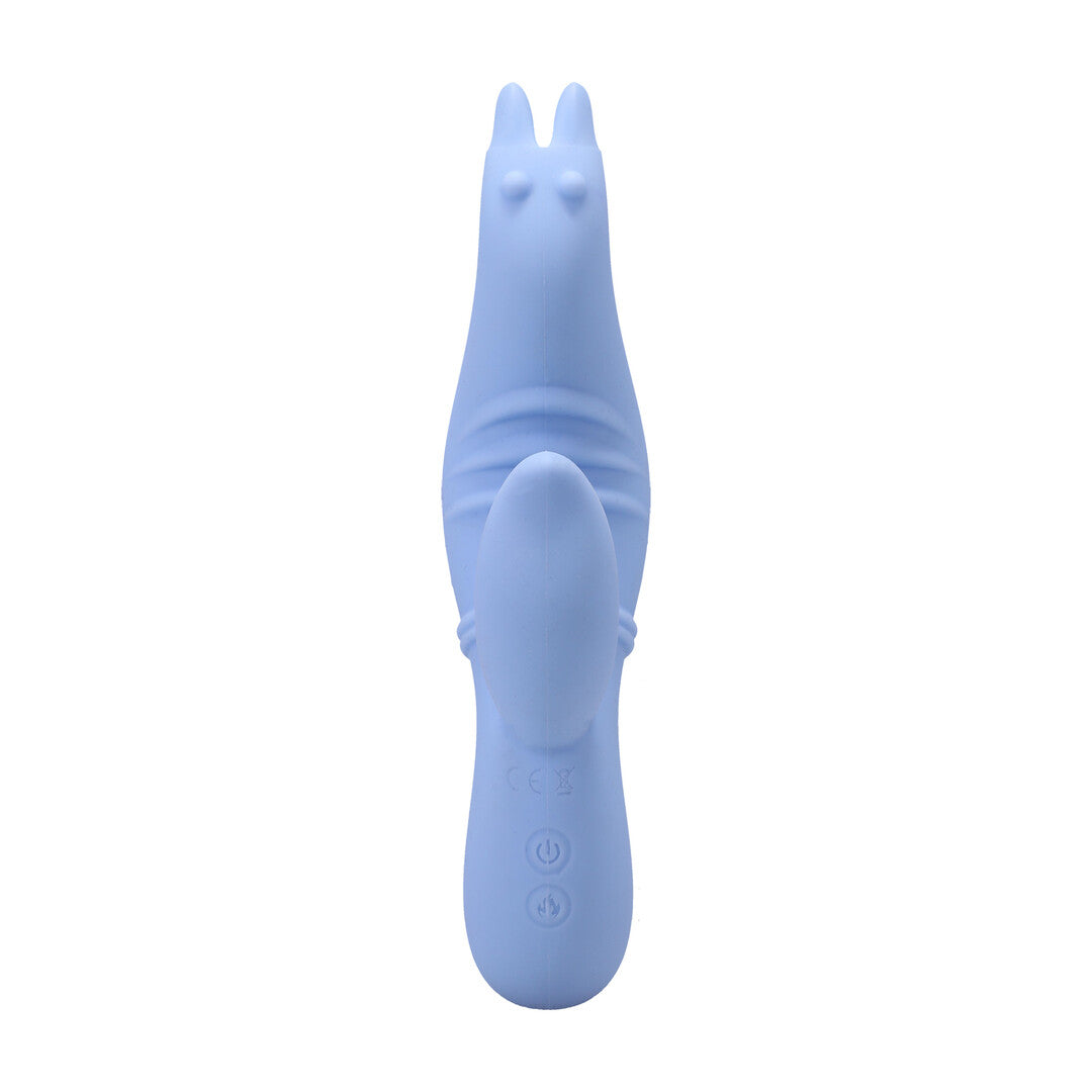 Into The C Seahorse Siren Warming Waved Rabbit Vibrator Maui Blue