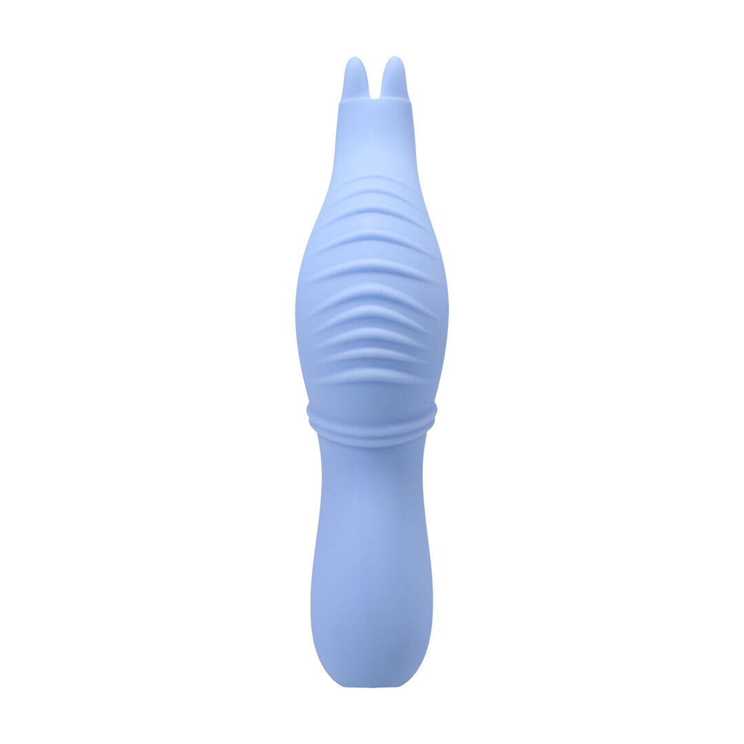 Into The C Seahorse Siren Warming Waved Rabbit Vibrator Maui Blue