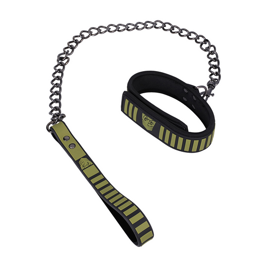 Tactical Collar And Leash Black/green