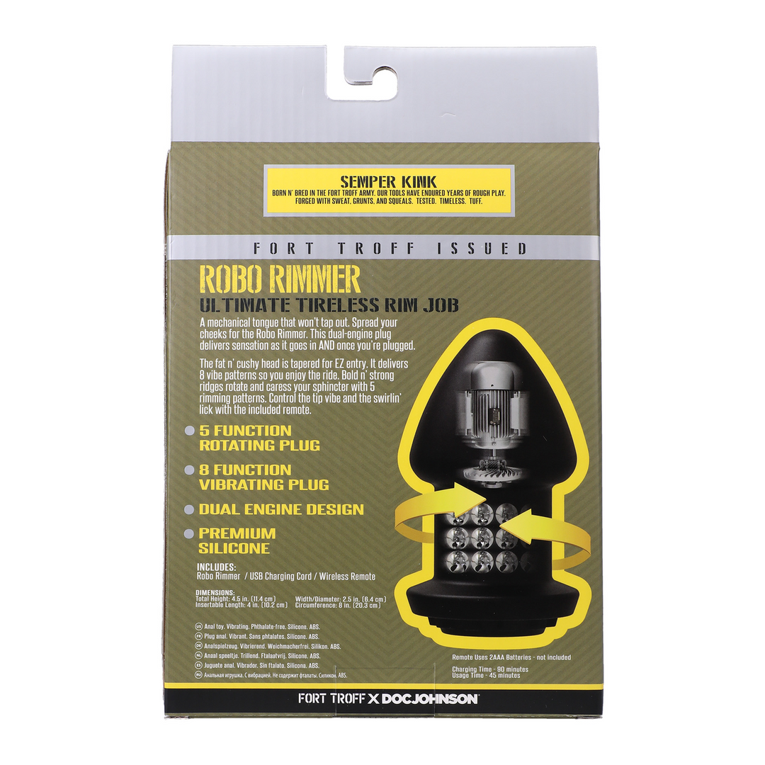 Robo Rimmer X Vibrating Plug Black