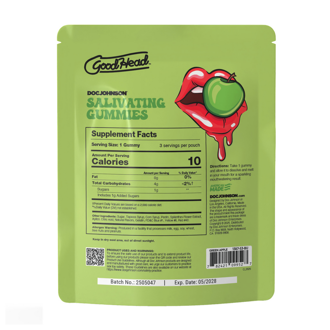 Salivating Gummies 24 Ct Display 12 Gr Green Apple