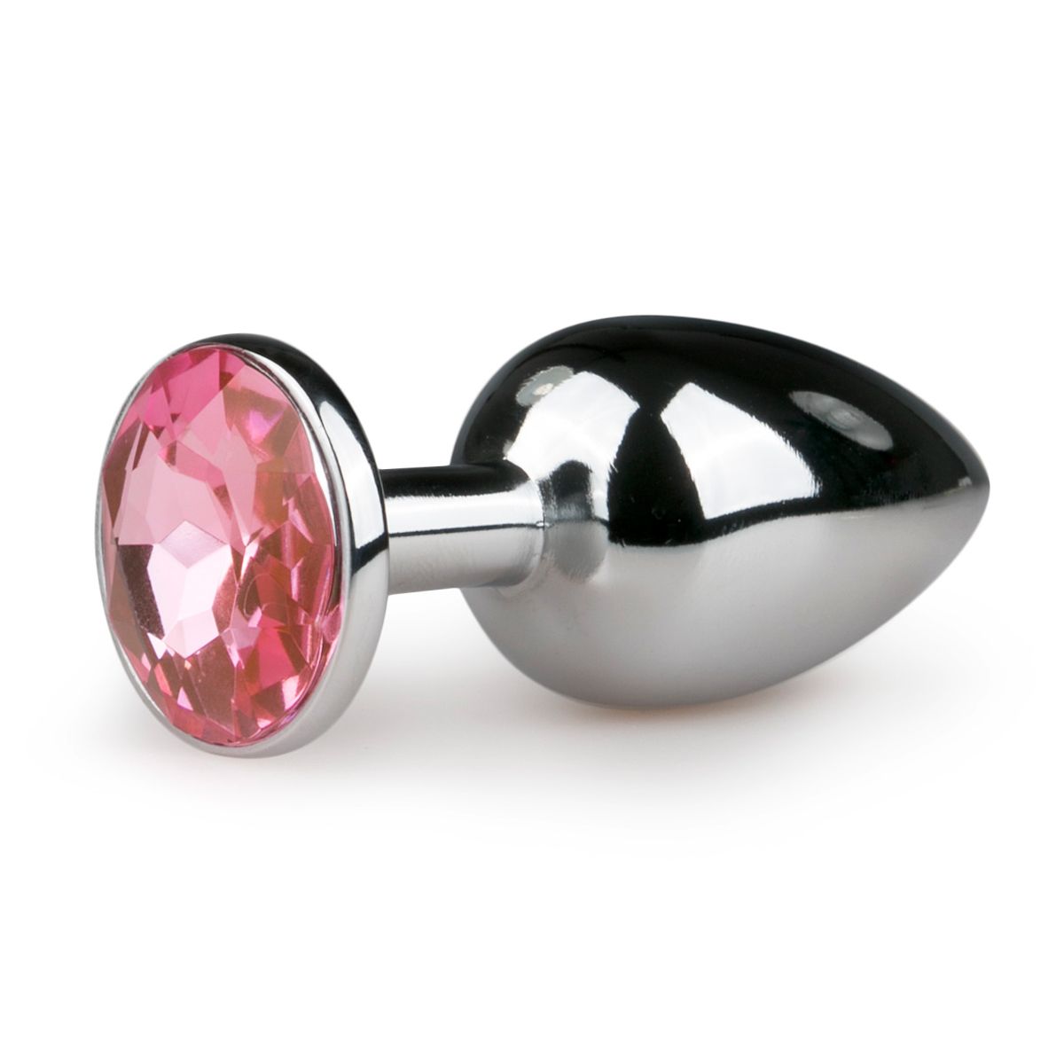 Easytoys Metalen Buttplug Zilver/roze S