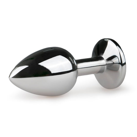 Easytoys Metalen Buttplug Zilver/roze S