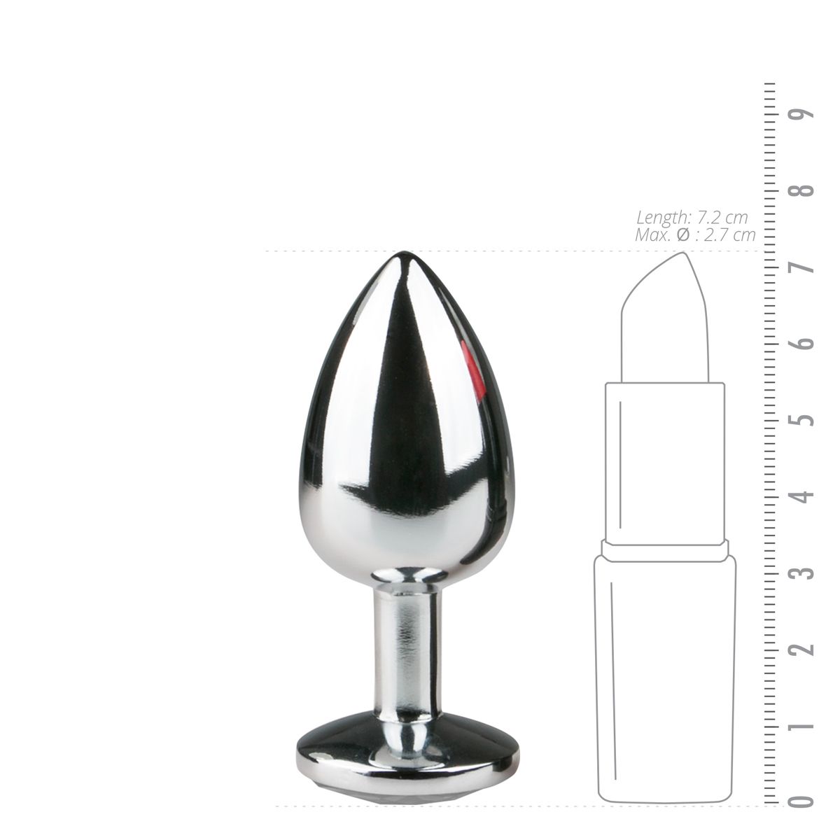 Easytoys Metalen Buttplug Met Zilveren Diamant S