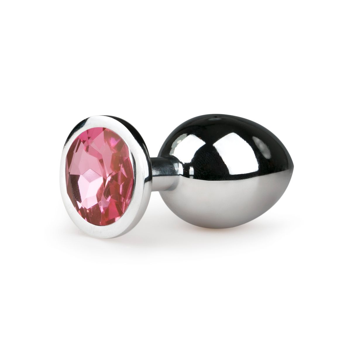 Easytoys Metalen Buttplug Zilver/roze M