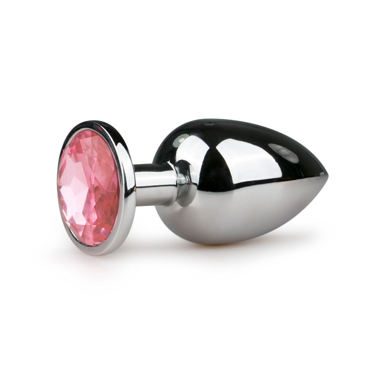Easytoys Metalen Buttplug Zilver/roze L