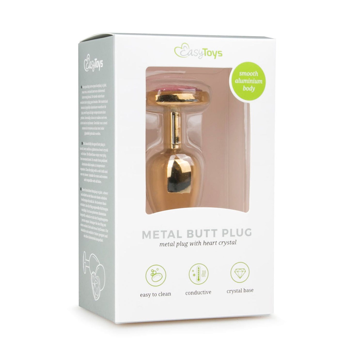 Easytoys Metalen Buttplug Met Roze Hartje