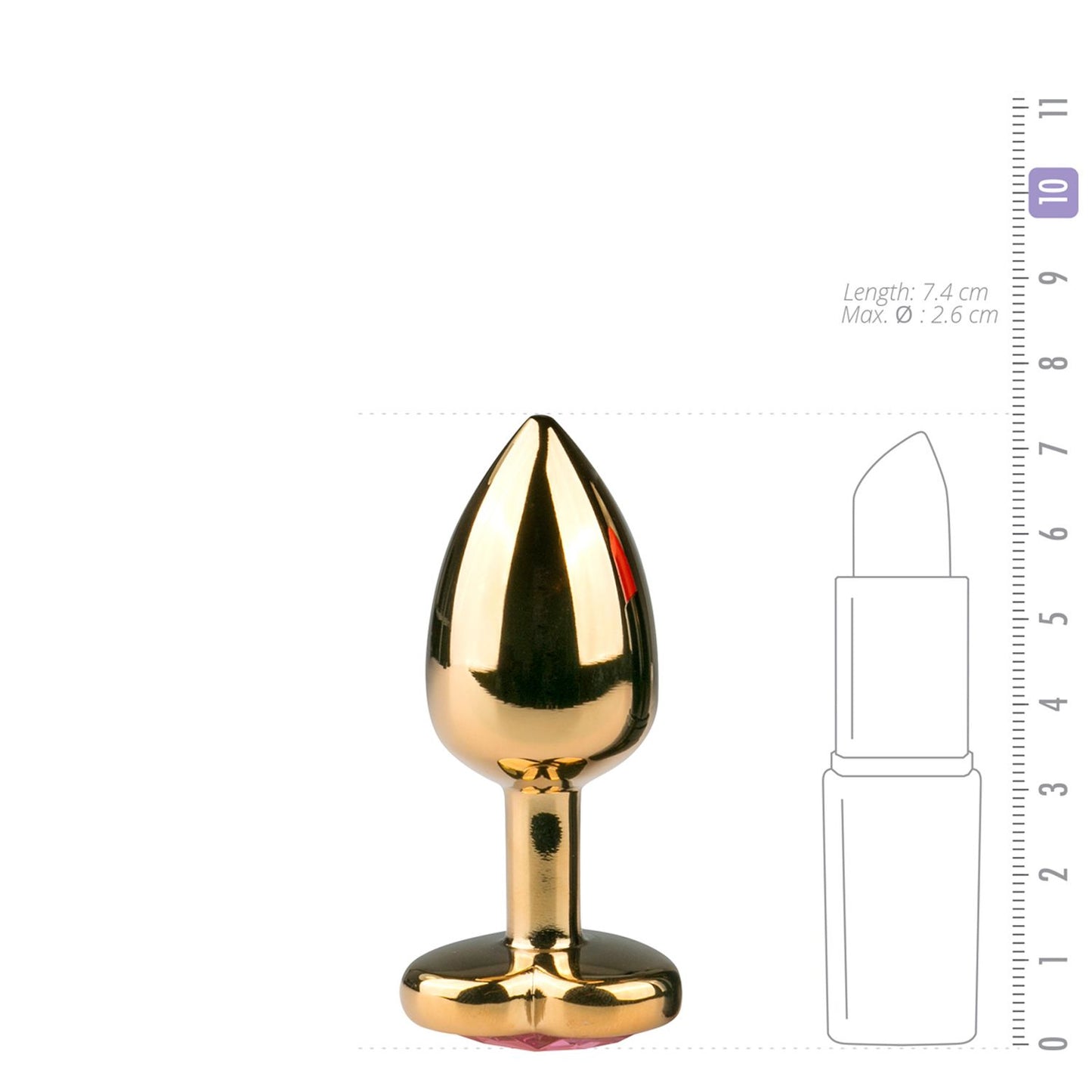 Easytoys Metalen Buttplug Met Roze Hartje