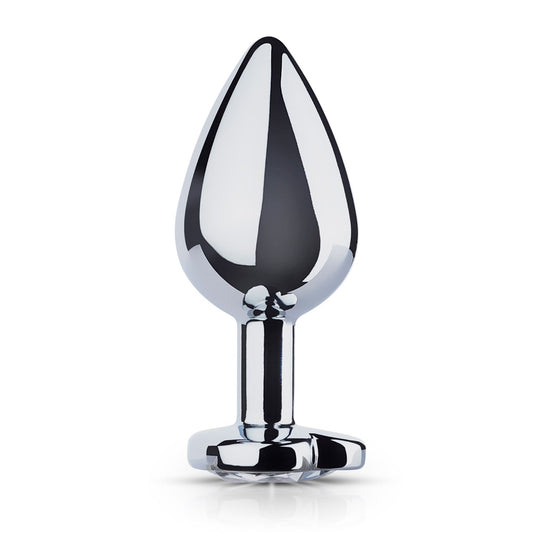 Easytoys Metalen Buttplug Met Hartje Zilverkleurig